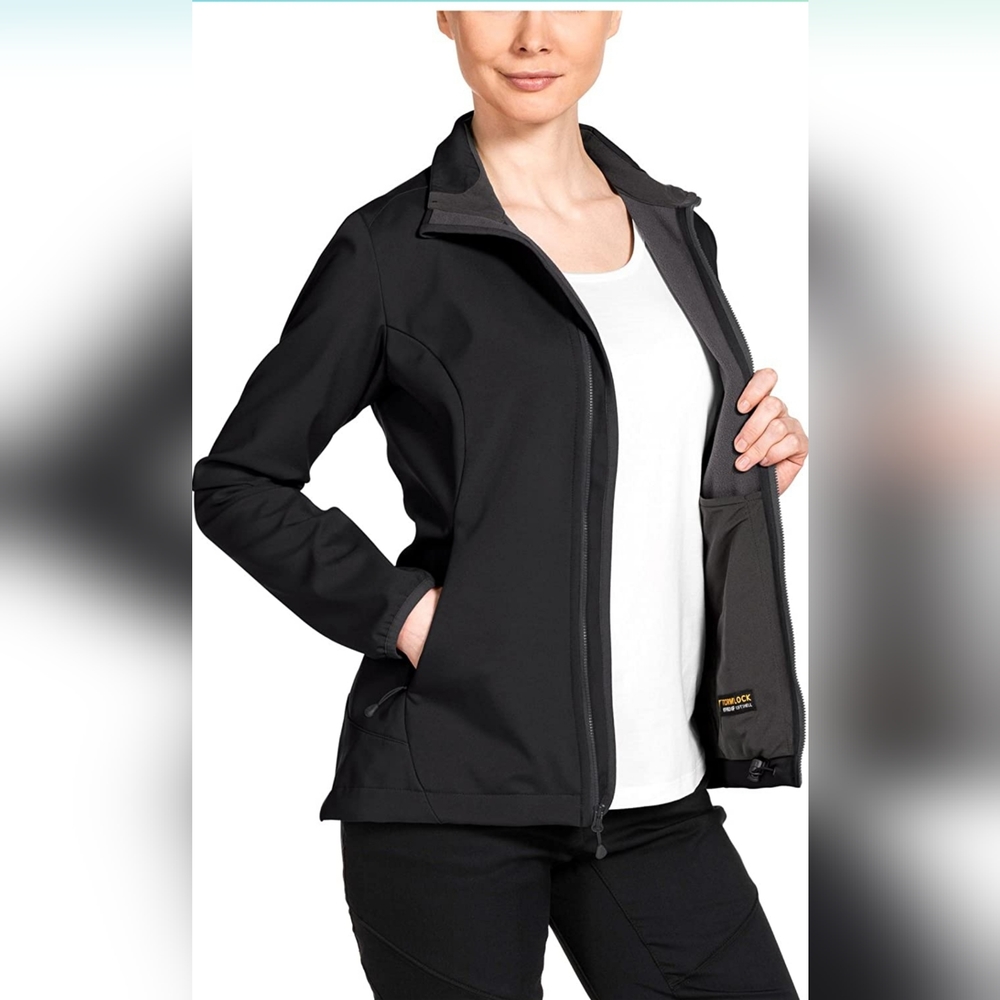 Jack Wolfskin Women's Element Softshell Jacket, X-Large, Black